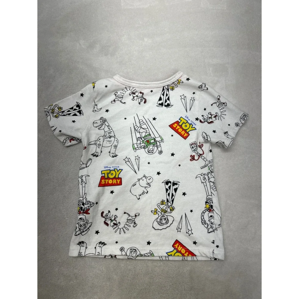 Disney Baby Toy Story T-Shirt Overalls Set 12M Blue Woody Buzz Lightyear
